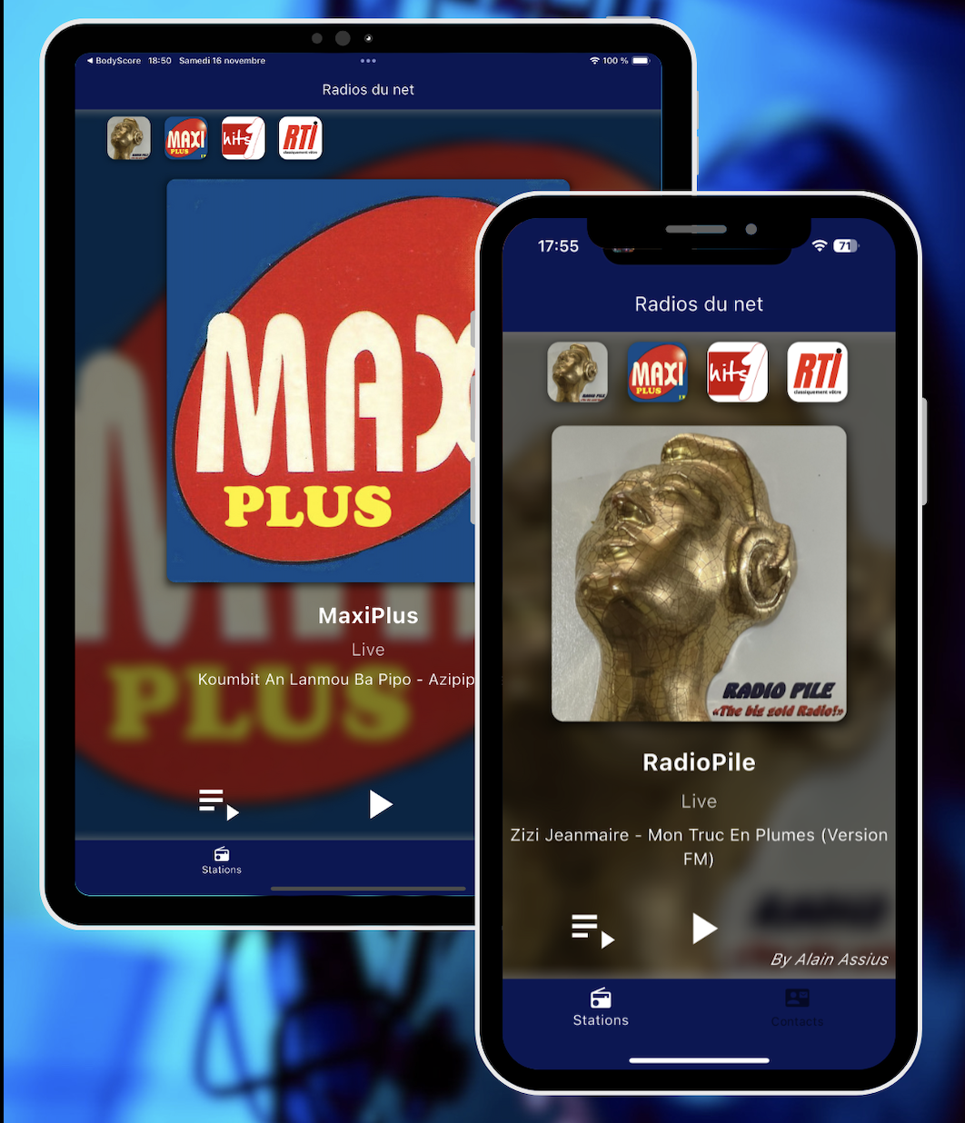 L'application mobile est disponible sur iOS et Android